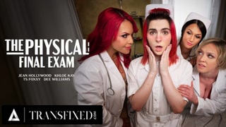 Doctor Dee Williams Leads TS Physical Exam Orgy with Foxxy, Khloe Kay & Jean Hollywood