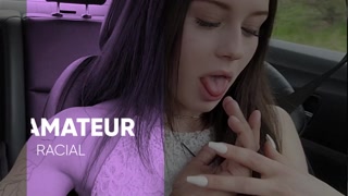 Canadian Country Girl Interracial Deepthroat Car Blowjob