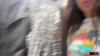 Katty West Naughty Locker Room Tease and Toilet Peeing
