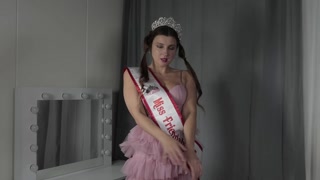 Miss Eurasia Melena Maria Rya Calms Nerves With Masturbation Before Pageant