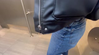 Cinema Bathroom Hookup: Eating Out a Stranger