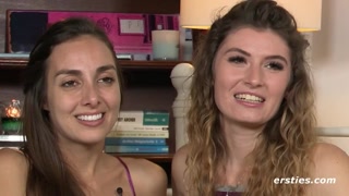 Adorable Girls Share Stories and Kiss Passionately