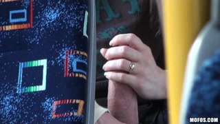 Blonde Teen Caught Fucking on Public Bus
